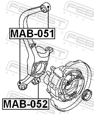 MAB051 Febest Сайлентблок цапфы