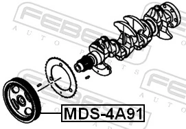 MDS4A91 Febest Шкив коленчатого вала