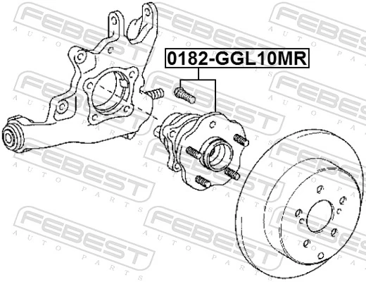 0182GGL10MR Febest Ступица задняя