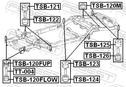 TSB121 Febest Крепление платформы