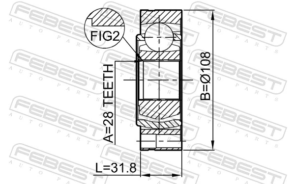 Купить Шрус внутренний левый Фольксваген Мультиван T5 7HM, 7HN, 7HF, 7EF, 7EM, 7EN