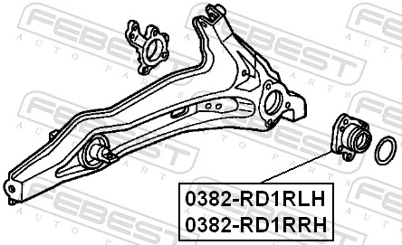0382RD1RRH Febest Подшипник ступицы задней