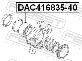 DAC41683540 Febest Подшипник ступицы передней