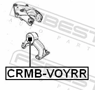 CRMBVOYRR Febest Подушка (опора) двигателя, задняя (сайлентблок)