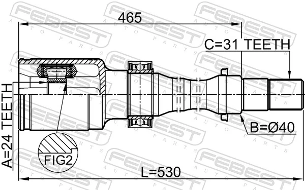 Шарнир привода внутренний Market (OEM) LVFTB122520 цена, от 105.51 USD