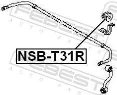NSBT31R Febest Прокладка стабильзатора заднего