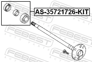 AS35721726KIT Febest Подшипник ступицы задней