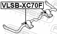VLSBXC70F Febest Разрезная втулка стабилизатора