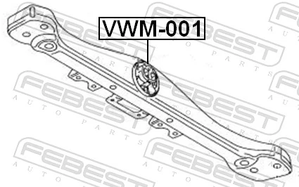 VWM001 Febest Сайлентблок раздаточной коробки