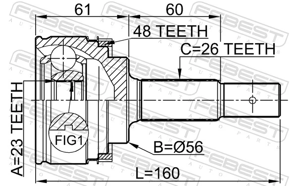 Купить TO810A Driveshaft Внешняя граната
