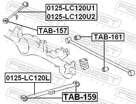TAB159 Febest Сайлентблок задней тяги