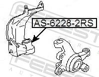 AS62282RS Febest Подшипник цапфы передней