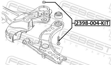 2398004KIT Febest Болт крепления переднего рычага, нижнего