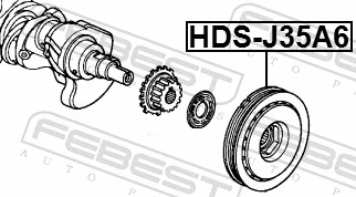 HDSJ35A6 Febest Шкив коленчатого вала
