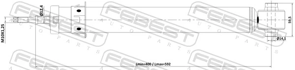 12110006R Febest Амортизаторы задние