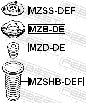 MZSHBDEF Febest Пыльник стойки передней