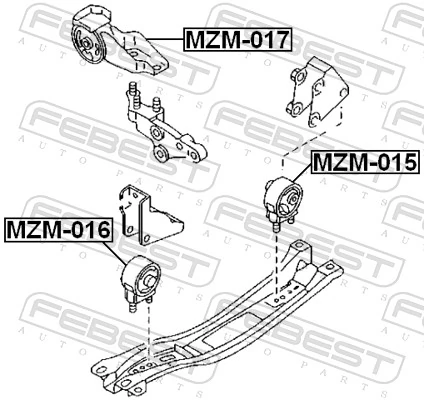 Coxim (suporte) traseiro de motor Mazda D20139040A preço, a partir de 173,98 USD