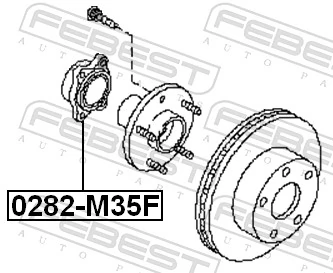 0282M35F Febest Подшипник ступицы передней