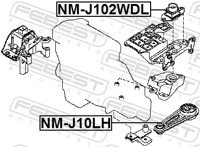 Подушка (опора) двигателя, левая на Nissan Qashqai I J10