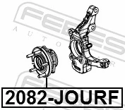 2082JOURF Febest Ступица колеса передняя