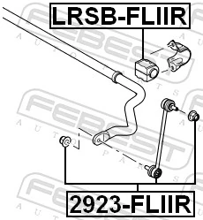 2923FLIIR Febest Тяжка стабилизатора, заднего