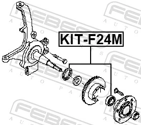 KITF24M Febest Подшипник ступицы передней