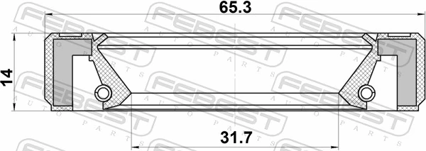 95GBS33650914R Febest Сальник полуоси переднего моста левой