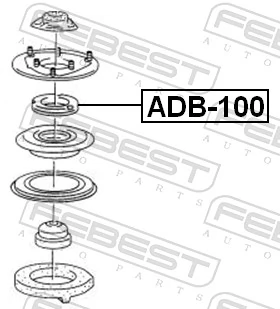 ADB100 Febest Подшипник верхней опоры