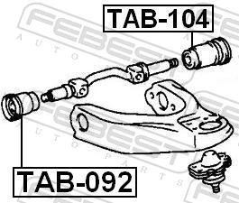 TAB104 Febest Сайлентблок верхней передней подвески