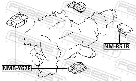 112201LB3B Nissan/Infiniti Подушка передней опоры двигателя