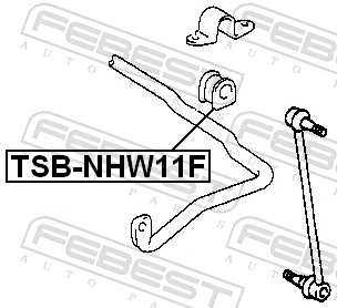 TSBNHW11F Febest Разрезная втулка стабилизатора