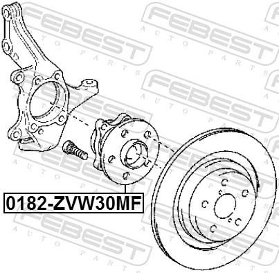 0182ZVW30MF Febest Ступица колеса передняя