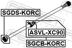 SGCBKORC Febest Подвесной подшипник кардана