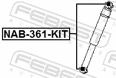 NAB361KIT Febest втулка крепления заднего амортизатора
