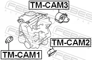 TMCAM2 Febest Подушка (опора) двигателя, левая