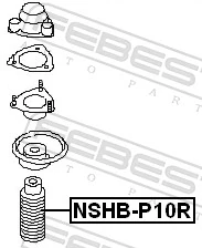 NSHBP10R Febest Пыльник заднего амортизатора
