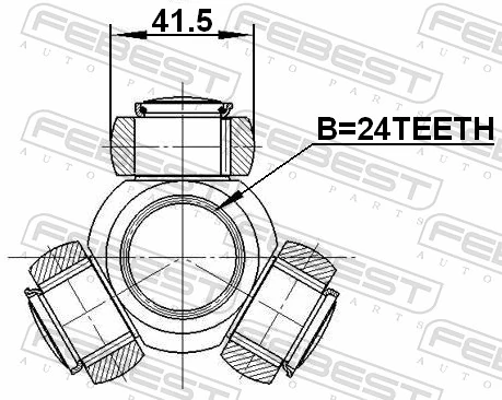 Junta homocinética interna, tripé Audi A5 8T3
