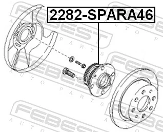2282SPARA46 Febest Ступица задняя