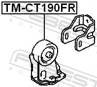 TMCT190FR Febest Подушка передней опоры двигателя