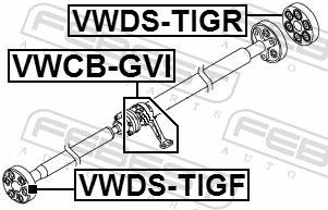 VWCBGVI Febest Подвесной подшипник кардана