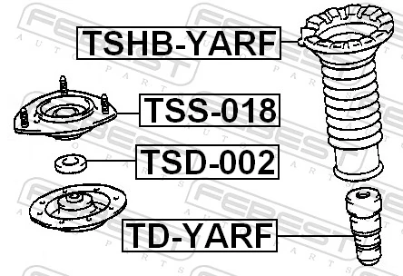 TSS018 Febest Подушка амортизатора переднего