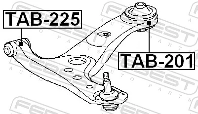 TAB225 Febest Сайлентблок нижнего переднего рычага