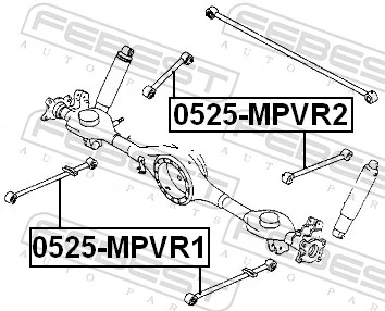 0525MPVR1 Febest Продольный рычаг задней подвески, нижний