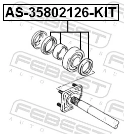 AS35802126KIT Febest Подшипник ступицы задней