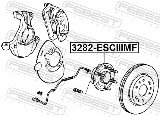 3282ESCIIIMF Febest Ступица колеса передняя