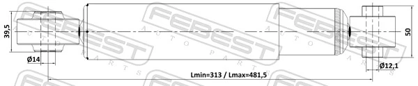 01110009R Febest Стойка задняя правая