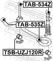 TAB535Z Febest Сайлентблок стабилизатора заднего