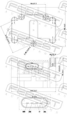 23640007 Febest Катушка зажигания