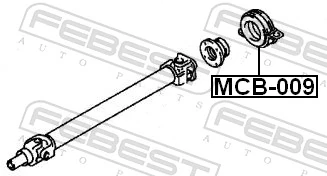 MCB009 Febest Подвесной подшипник кардана