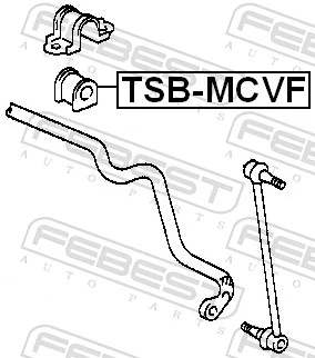 TSBMCVF Febest Разрезная втулка стабилизатора